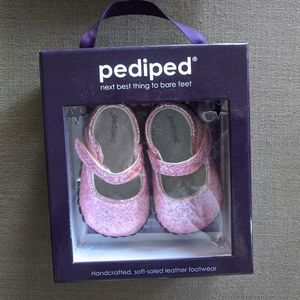 NWT Pediped Delaney Pink Sparkly 0-6 months